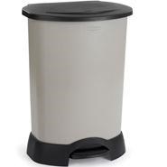 Rubbermaid Commercial Products Step-On 30-Gallon Black Steel